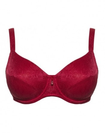 Ulla Dessous Alice Soutien-Gorge Emboitant Petites - Grandes Tailles De Bonnet B - G / T. 70-110 - Rouge - 3823