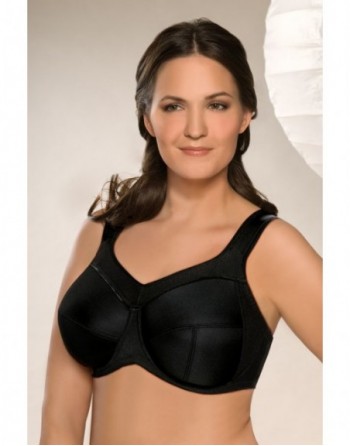 Ulla Dessous Kate Soutien-Gorge Sport + Armature Petites Et Grandes Tailles 70-130 Bonnet D à L - Noir - 6024