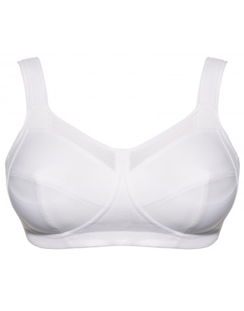 Ulla Dessous Kate Soutien-Gorge Sport Sans Armatures Grandes Tailles De Bonnets D à L / T.EU70 à 130 - Blanc - 6028