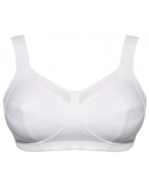 Ulla Dessous Kate Soutien-Gorge Sport Sans Armatures Grandes Tailles De Bonnets D à L / T.EU70 à 130 - Blanc - 6028