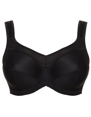 Ulla Dessous Kate Soutien-Gorge Sport Sans Armatures Grandes Tailles De Bonnets D à N / T. EU70 à 130 - Noir - 6028