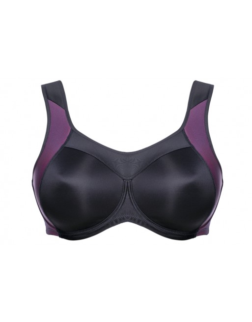 Ulla Dessous Sydney Sport BH + Beugel Grote Cupmaten D Tot L / T. EU65 Tot 100 - Marine/Pink - 6220