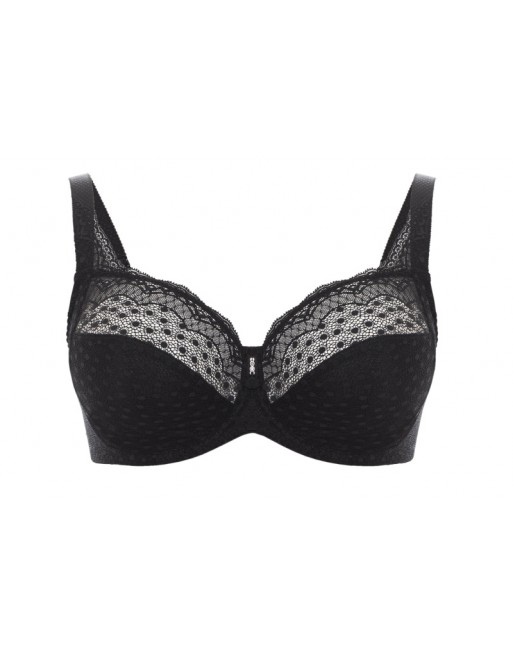 Ulla Dessous Josy Soutien-Gorge Emboitant Grandes Tailles De Bonnets B à L / T. EU70 à 100 - Noir - 6723