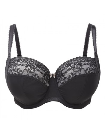 Sculptresse Chi Chi Soutien-Gorge Balconnet Grandes Tailles De Bonnets  D à L / T. EU75 à 105 - Noir - 7695