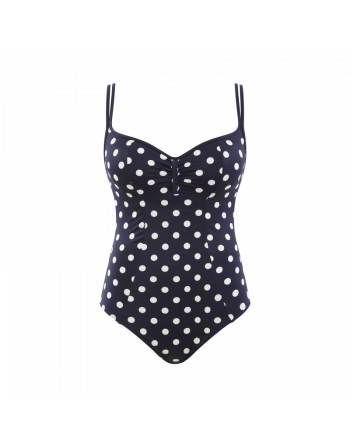 Panache Swim Anya Riva Spot Badpak Grote Cupmaten D Tot O / T. EU65 tot 90 - Navy/Vanilla - SW1450