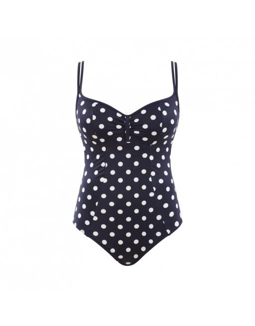 Panache Swim Anya Riva Spot Maillot De Bain Grandes Tailles De Bonnes D à O / T. EU65 à 90 - Navy/Vanilla - SW1450