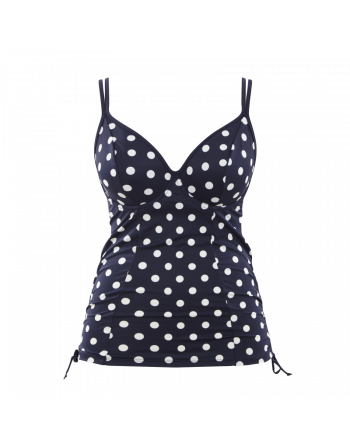 Panache Swim Anya Riva Spot Tankini Grandes Tailles De Bonnets D à M / T. EU65 à 90 - Navy/Ivoire - SW1451