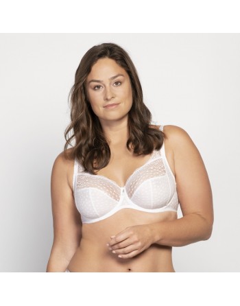 Ulla Dessous Josy Soutien-Gorge Emboitant Petites - Grandes Tailles 70-100 Bonnet B - L - Blanc - 6723