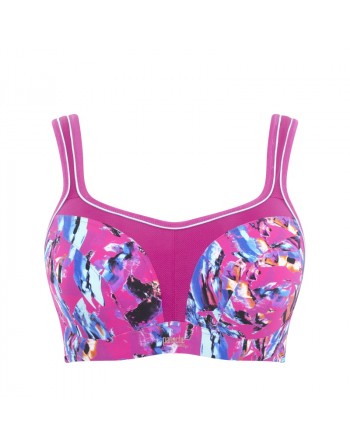 Panache Sport BH + Beugel Kleine En Grote Cupmaten B Tot M / T. EU60 Tot 90 - Abstract Orchid - 5021A