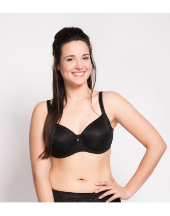 Ulla Dessous Alice Soutien-Gorge Emboitant Petites Et Grandes Tailles 70-110 Bonnet B à G - Noir - 3823