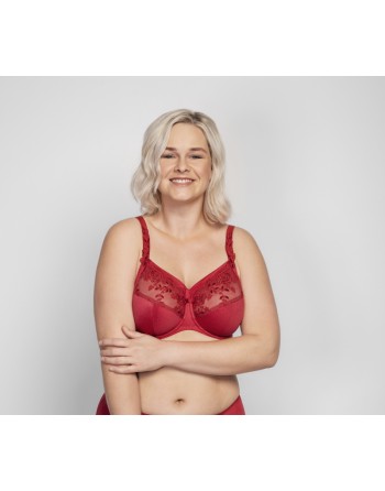 Ulla Dessous Ella Soutien-Gorge Emboitant Petites Et Grandes Tailles 75-120 Bonnet D à N - Rouge - 3625