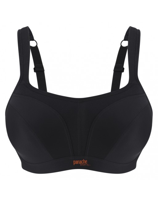 Panache Sport BH + Beugel Kleine En Grote Cupmaten B Tot M / T. EU60 Tot 90 - Zwart - 5021