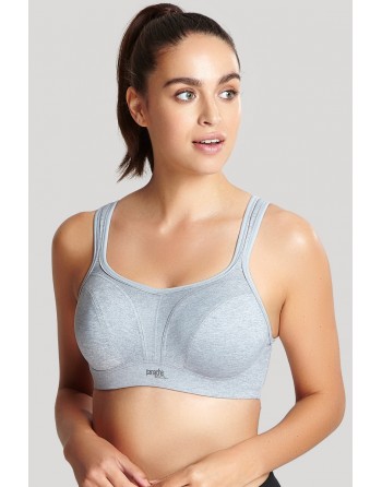 Panache Sport BH + Beugel Kleine En Grote Maten 60-90 Cup B Tot M - Grey Marl- 5021