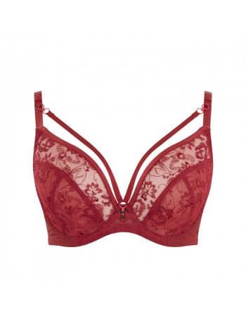 Panache Yasmin Plunge BH Grote Cupmaten D Tot J / T. EU60 tot 85 - Ruby - 10646