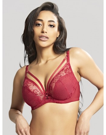 Panache Yasmin Soutien-Gorge Plongeant Grandes Tailles De Bonnet D - J / T. 60-85 - Ruby - 10646