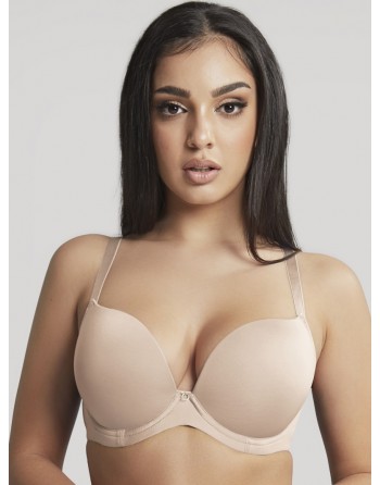 Cleo by Panache Faith Soutien-Gorge Plongeant Rembourré Petites Et Grandes Tailles EU 60 à 85 Bonnet D à K - Latte - 10666