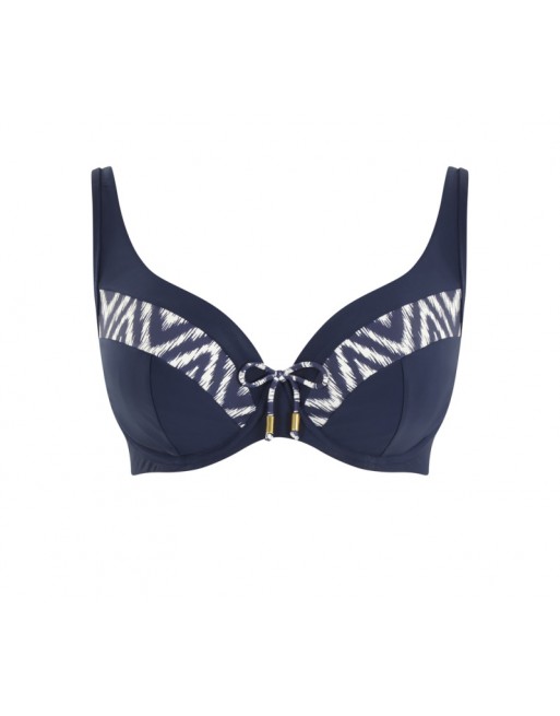 Panache Swim Oceana Plunge Bikini BH Grote Cupmaten D Tot M / T. 65 Tot 90 - Navy - SW1544