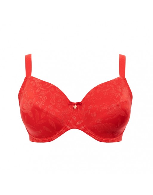 Ulla Dessous Jasmin Soutien-Gorge T-Shirt Grandes Tailles De Bonnets D à L / T. EU70 à 110 - Red Poppy - 2720