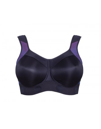 Ulla Dessous Sydney Soutien-Gorge Sport Sans Armatures Grandes Tailles De Bonnets D à L / T. EU65 à 100 - Marine/Pink - 6226