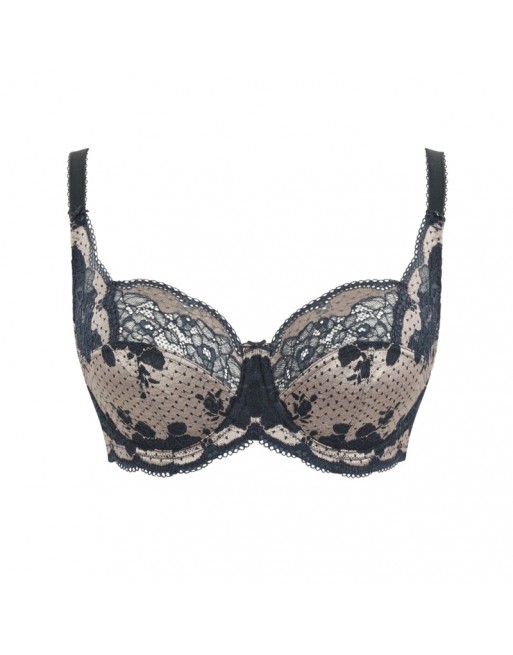 Panache Clara Soutien-Gorge Emboitant Grandes Tailles De  Bonnet D à M / T. EU60 à 90 - Navy/Pearl - 7255