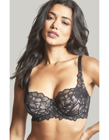 Panache Allure Volle Cup BH Kleine En Grote Maten 65-90 Cup D tot M - Black/Latte - 10755