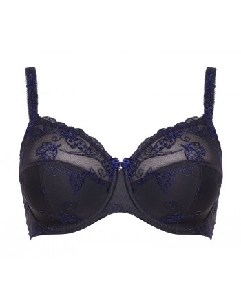 Ulla Dessous Carla Soutien-Gorge Emboitant Grandes Tailles De Bonnets H à L / T. EU70 à 100 - Bleu Nuit - 2125