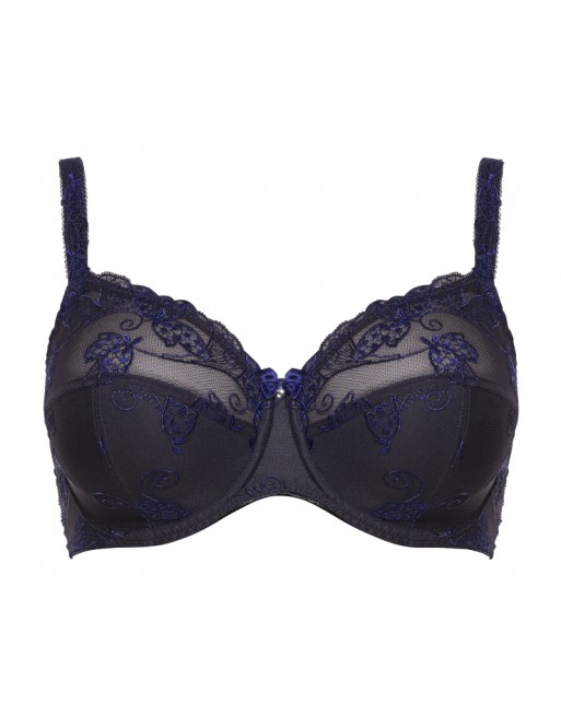 Ulla Dessous Carla Soutien-Gorge Emboitant Grandes Tailles De Bonnets H à L / T. EU70 à 100 - Bleu Nuit - 2125