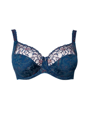 Ulla Dessous Zoë Soutien-Gorge Emboitant Grandes Tailles De Bonnets H à L / T. EU70 à 100 - Oriental Blue - 4125