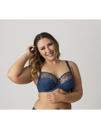 Ulla Dessous Zoë Soutien-Gorge Emboitant Petites Et Grandes Tailles 70-100 Bonnet H à L - Oriental Blue - 4125