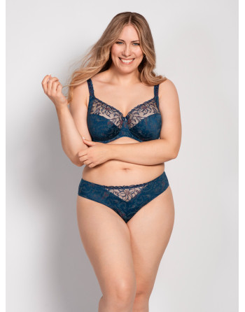 Ulla Dessous Zoë String Petites - Grandes Tailles 36-48 - Oriental Blue - 4139