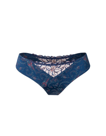 Ulla Dessous Zoë String Petites et Grandes Tailles EU36 à 48 - Oriental Blue - 4139