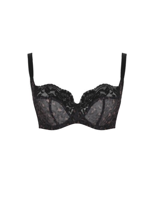 Panache Nina Balconnet BH Grote Cupmaten Cup D Tot O / T. EU60 Tot 85 - Zwart - 10941