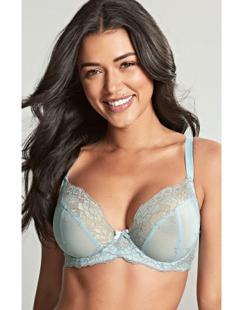 Panache Ana Plunge BH Kleine En Grote Maten 60-85 Cup D Tot M - Blue/Ash Rose - 9396