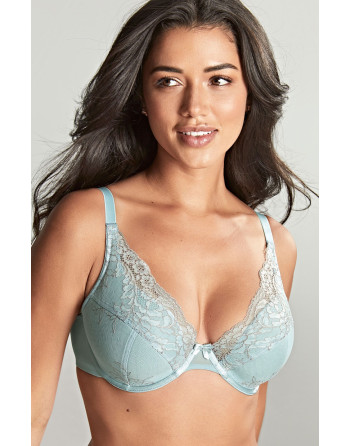 Panache Ana High Apex Voorgevormde Plunge BH Kleine En Grote Maten 60-85 Cup D Tot K - Blue/Ash Rose - 9391