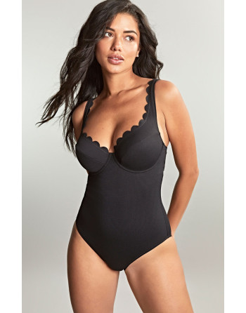 Panache Swim Spirit - Rita - Maillot De Bain Plongeant Petites Et Grandes Tailles EU65-90 Bonnet D à M - Noir - SW1780