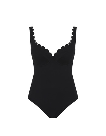 Panache Swim Spirit - Rita - Maillot De Bain Plongeant Grandes Tailles De Bonnets D à M / T.  EU65 à 90 - Noir - SW1780