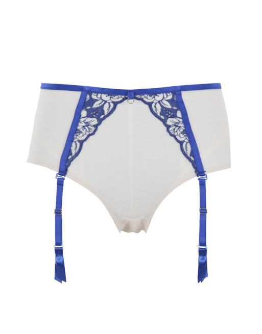 Panache Rosa Jarretelleslip Kleine en Grote Maten T. EU34 Tot 46 - Cobalt/Latte - 10794