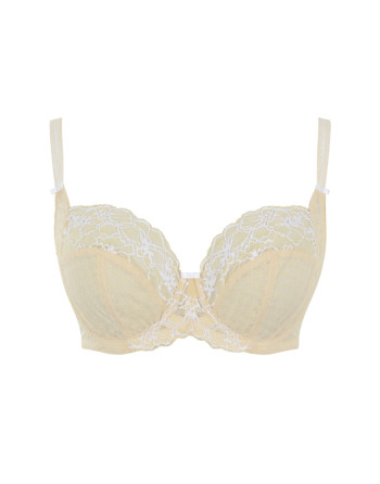 Panache Envy Soutien-Gorge Emboitant Grandes Tailles De Bonnets D à O / T. EU60 à 90 - Lemon/White - 7285A