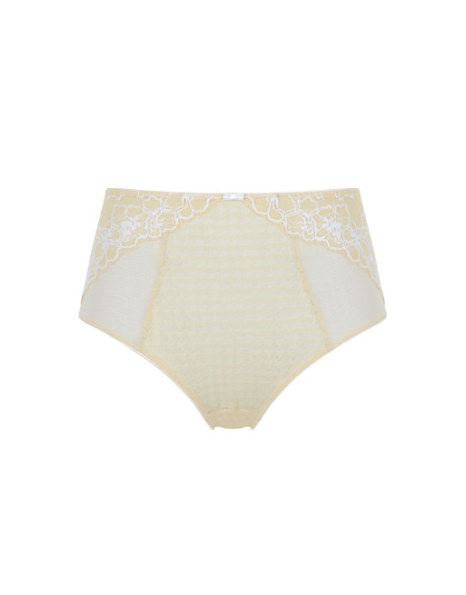 Panache Envy Hoge Slip Kleine En Grote Maten EU34 tot 46 - Lemon/White - 7283