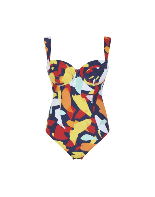 Panache Swim Puglia - Monica - Balconnet Badpak Grote Cupmaten D Tot M / T. EU65 tot 85 - Puglia Print - SW1850