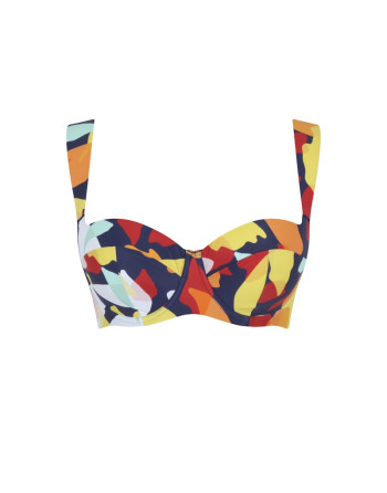 Panache Swim Puglia - Bette - Haut De Bikini Balconnet Grandes Tailles De Bonnets D à M / T. EU65 à 85 - Puglia Print - SW1842