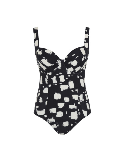 Panache Swim Black Sand Paloma - Balconnet Badpak Grote Cupmaten D tot O / T. EU65 Tot 90 - Black Sand Print - SW1722A