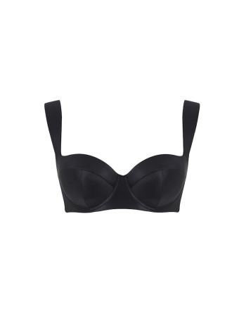 Panache Swim Obsidian Bette - Haut De Bikini Balconnet Grandes Tailles De Bonnets D à M / T. EU65 à 85 - Noir - SW1824A