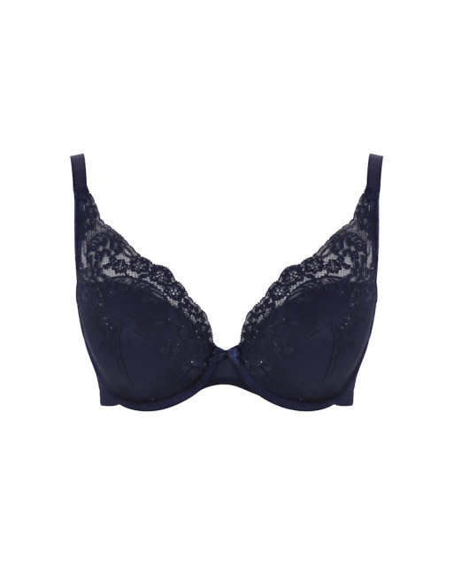 Panache Ana Soutien-Gorge Plongeant Rembourré Grandes Tailles De Bonnet D à K / T. EU60 à 85 - Midnight/Sequin - 9391