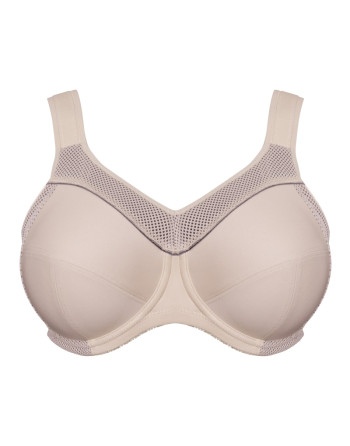 Ulla Dessous Kate Sport BH + Beugel Grote Cupmaten D Tot L / T. EU70 Tot 130 - Bisquit - 6024