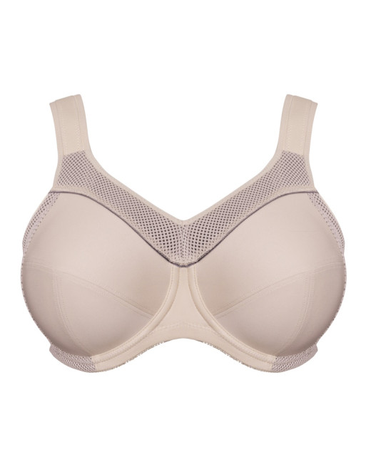 Ulla Dessous Kate Sport BH + Beugel Grote Cupmaten D Tot L / T. EU70 Tot 130 - Bisquit - 6024