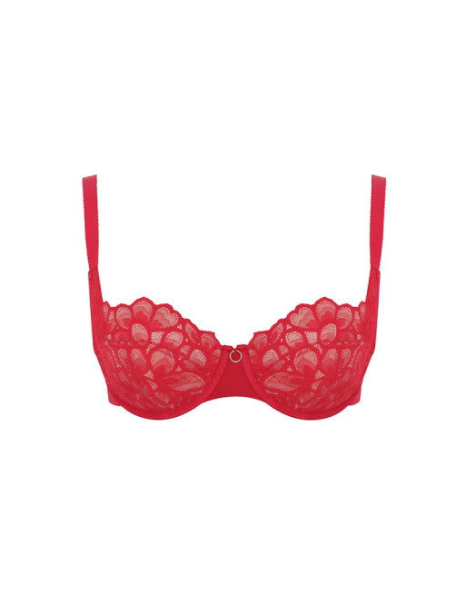 Panache Allure Soutien-Gorge Balconnet Grandes Tailles De Bonnets D à M / T. EU60 à 85 - Ruby Red - 10761