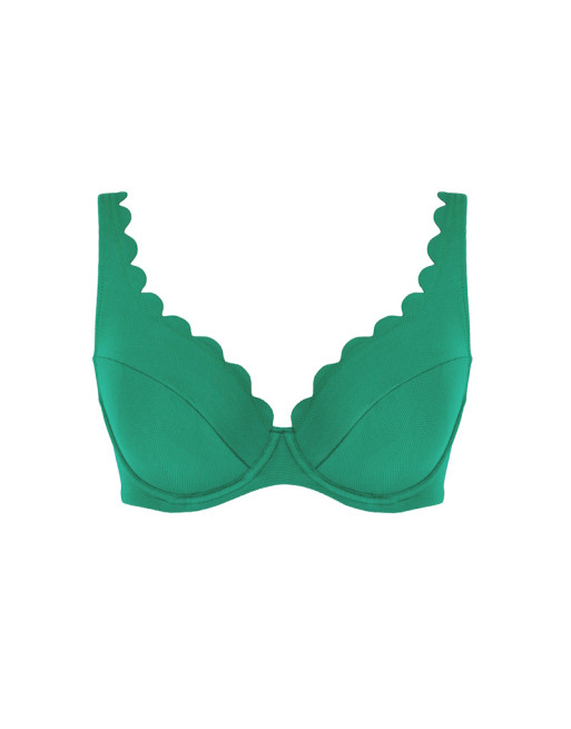 Panache Swim Spirit - Lauren  Plunge Bikini BH Grote Cupmaten D Tot M / T. EU60 Tot 85 - Verde - SW1784