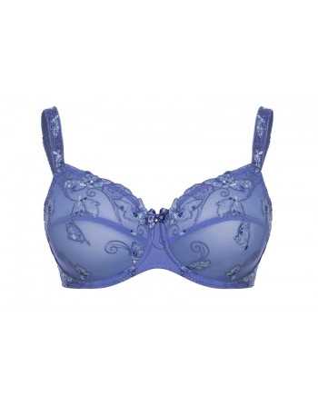 Ulla Dessous Carla Soutien-Gorge Emboitant Petites et Grandes Tailles De Bonnets B à G / T. EU70 à 120 - Bleu Jacynthe - 2123