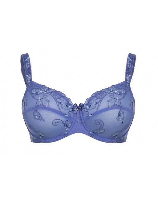 Ulla Dessous Carla Soutien-Gorge Emboitant Petites et Grandes Tailles De Bonnets B à G / T. EU70 à 120 - Bleu Jacynthe - 2123